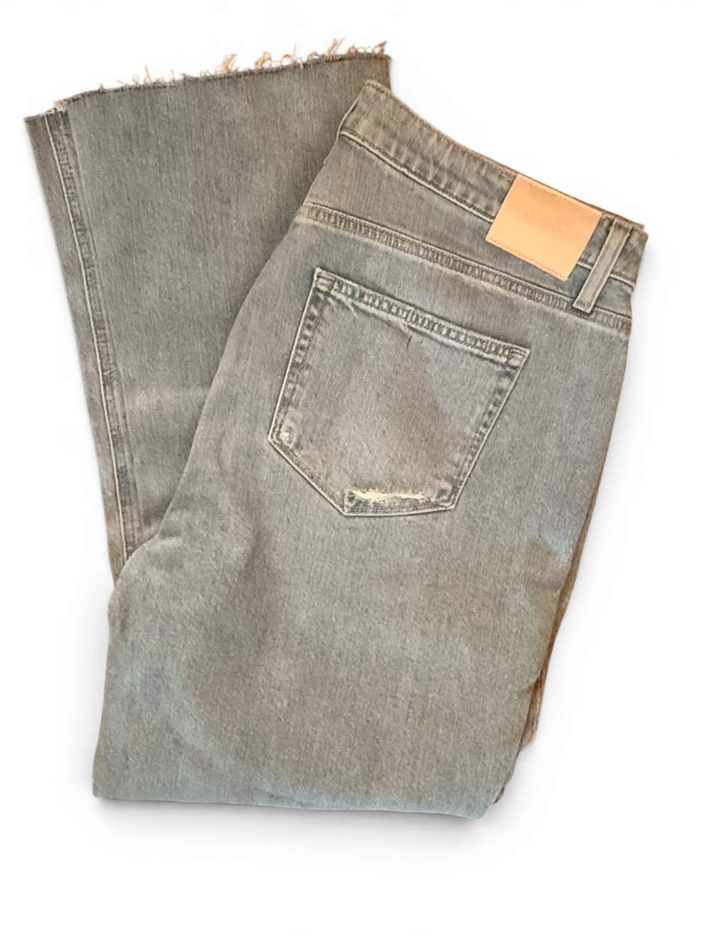 PAIGE Jeans Light Blue Wash with Raw Hem Size 32